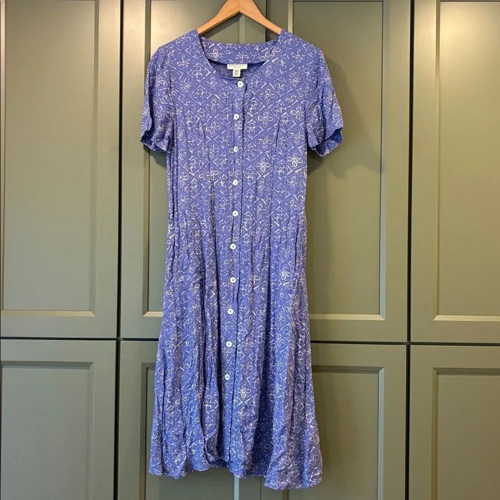 Appleseed's Blue Patterned Midi Dress